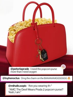 Devil Wears Prada 2 Popcorn Bucket / Handbag  The Butter Birkin NEW!